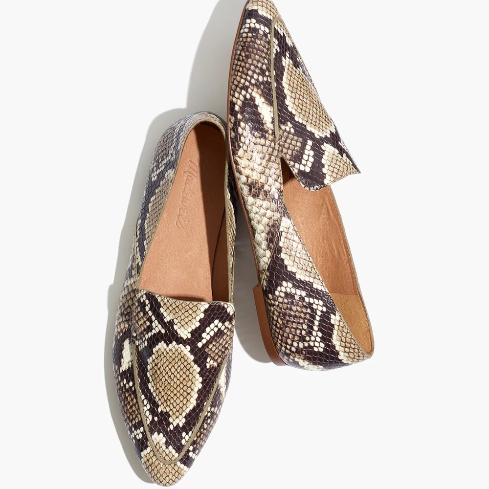 Madewell The Frances Skimmer Loafer in Snake Embossed Leather - 7